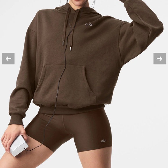 ALO Yoga Chocolate Accolade Hoodie in XXS - Picture 1 of 9